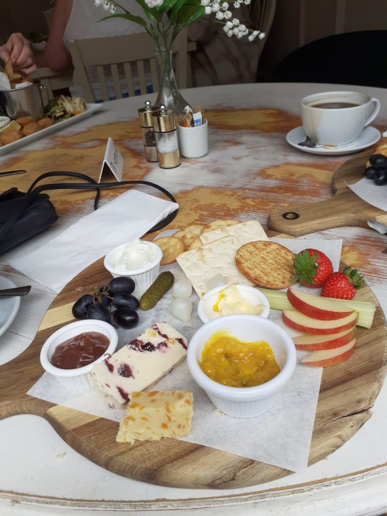Cheeseboard from the little drummer boy tearoom in Richmond North Yorkshire