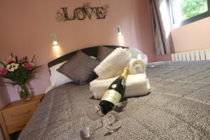 Bedroom with wine