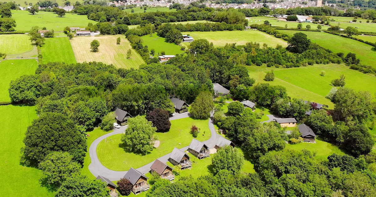 Flowery Dell Lodges aerial view